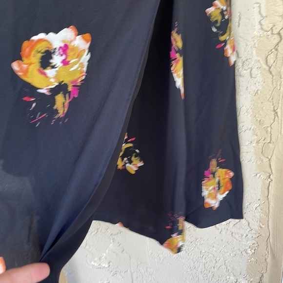 HP 🔥 A.L.C. Lucia Dress,A-line,Floral Print,Silk Cold Shoulder,NWT,Size 6 - Picture 9 of 13